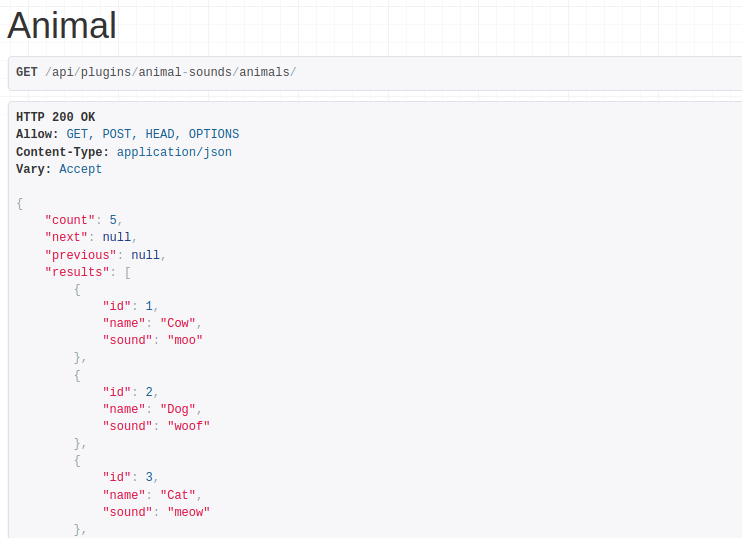 NetBox REST API plugin endpoint